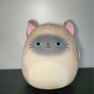 Squishmallows 10" Felton Siamese Cat Plush Toy NWT Rare Soft Collectible Kids